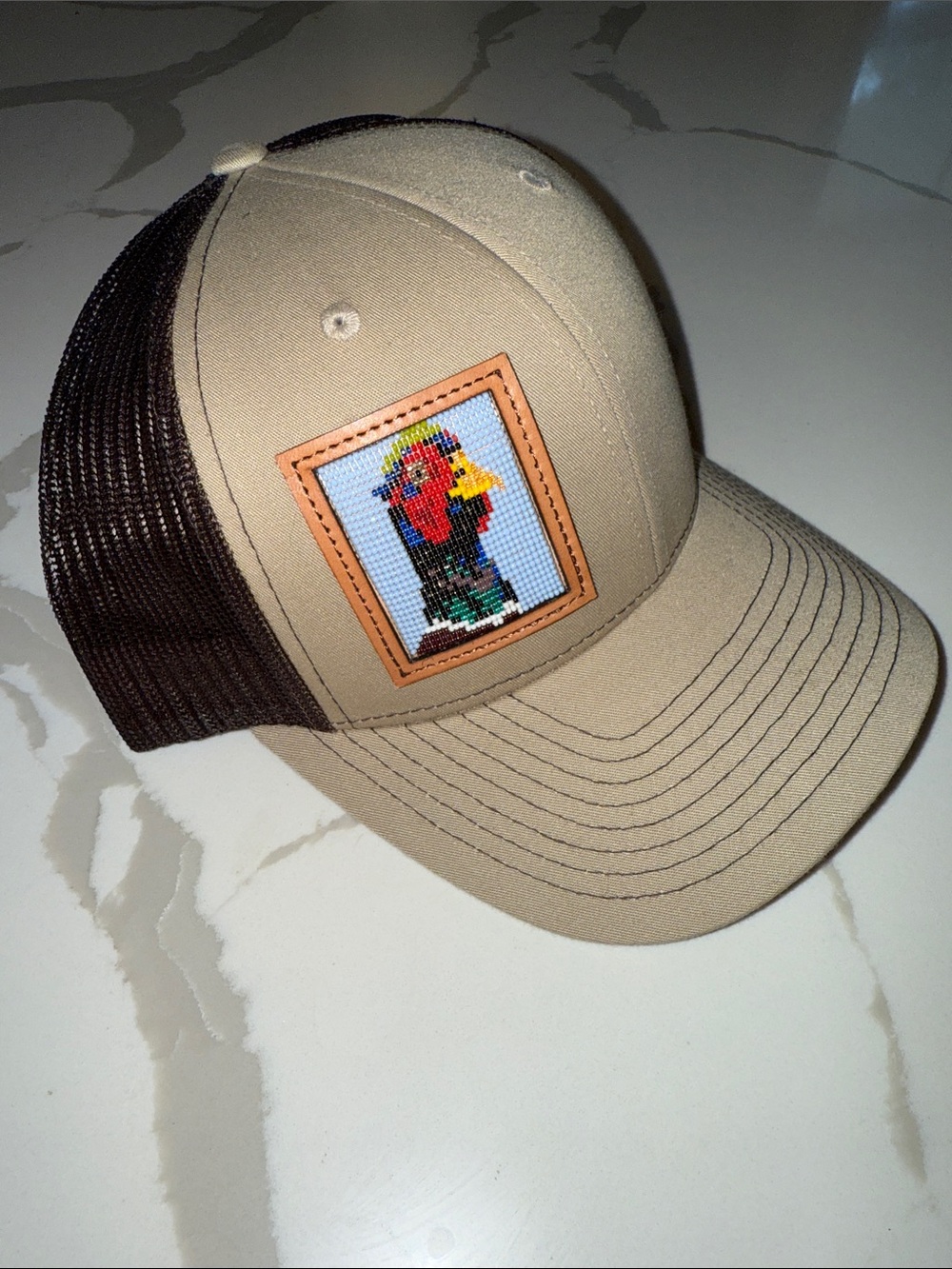 New Buckaroo Bead Co. Beaded Rooster Patch Hat
